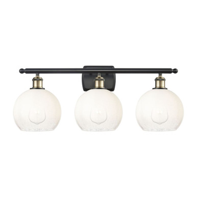Brookhaven Globe 3 Light Bath Vanity 11.13 X 27.88 Inch Wide by Innovations - 516-3W-BAB-G483-8OP