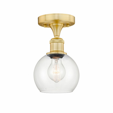 Athens 1 Light Semi Flush Mount 9.88 Inch and 5.88 Inch Wide by Innovations - 616-1F-SG-G122-6
