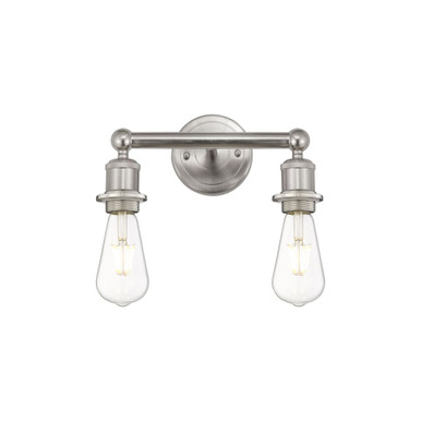 Edison 2 Light Bath Vanity 6 Inch Tall and 11 Inch Wide by Innovations - 616-2W-SN