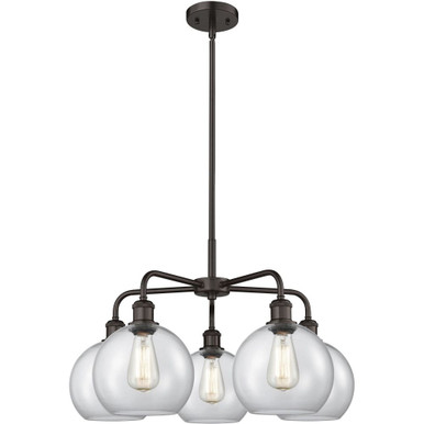 Athens 5 Light Chandelier 15.5 Inch Tall and 26 Inch Wide by Innovations - 516-5CR-G12-8