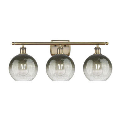 Brookhaven Globe 3 Light Bath Vanity 11.13 X 27.88 Inch Wide by Innovations - 516-3W-AB-G483-8SL