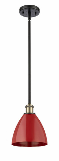 Plymouth 1 Light Pendant 9.5 Inch Tall and 7.5 Inch Wide by Innovations - 516-1S-BAB-MBD-75-RD