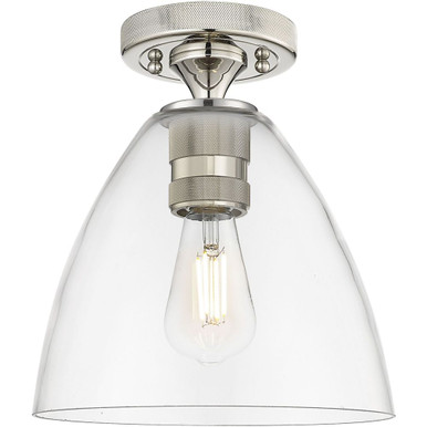 Bristol 1 Light Flush Mount 9 Inch Tall and 7.5 Inch Wide by Innovations - 434-1F-PN-GBD-752