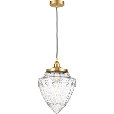 Bullet 100W 1 LED Cord Hung Mini Pendant 16 and 12 Inch Wide by Innovations - 616-1PH-G66-12-LED