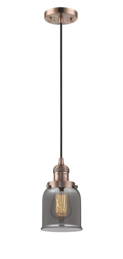 Bell 1 Light Cord hung Mini Pendant 8.88 Inch X 5 Inch Wide by Innovations - 201C-AC-G53
