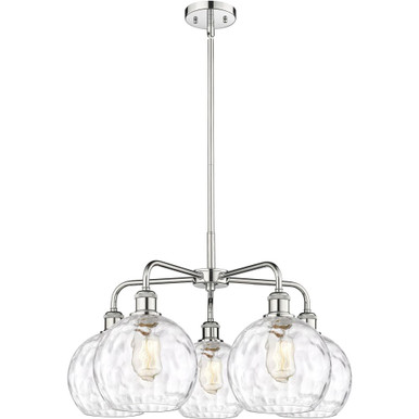 Athens Water Glass 5 Light Chandelier 15.5 Tall and 26 Wide by Innovations - 516-5CR-G1215-8