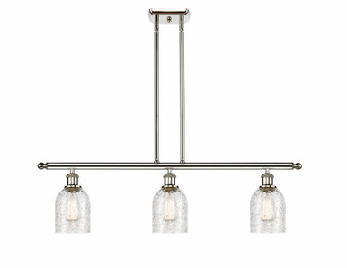 Caledonia 3 Light Stem Hung Island 9.5 Inch and 36 Inch Wide by Innovations - 516-3I-PN-G259