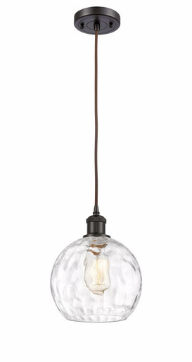 Athens Water Glass 1 Light Cord Hung Mini Pendant 10 X 8 by Innovations - 516-1P-OB-G1215-8
