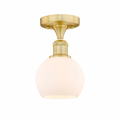 Athens 1 Light Semi Flush Mount 9.88 Inch and 5.88 Inch Wide by Innovations - 616-1F-SG-G121-6