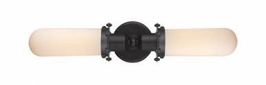 Centri 2 Light Bath Vanity 4.5 Inch Tall and 22 Inch Wide by Innovations - 900-2W-BK-CE228-BK-W