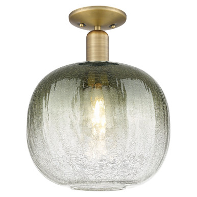 Brookhaven Sphere 1 Light Semi Flush Mount 13.5X10.5 Inch by Innovations - 716-1C-BB-G481-10SL
