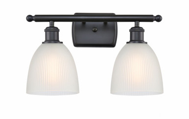 Castile 2 Light Bath Vanity 10 Inch Tall and 16 Inch Wide by Innovations - 516-2W-BK-G381