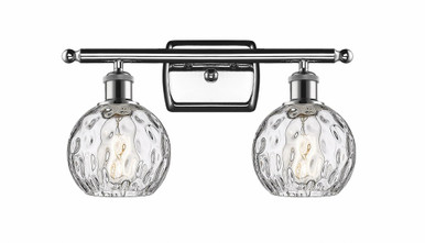 Athens Water Glass 2 Light Vanity Light 16 Inch Wide by Innovations - 516-2W-PC-G1215-6