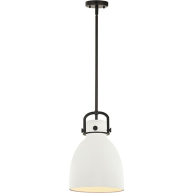 Newton Bell 1 Light Down Mini Pendant 14.75 and 10 Inch Wide by Innovations - 410-1SM-BK-M412-10W