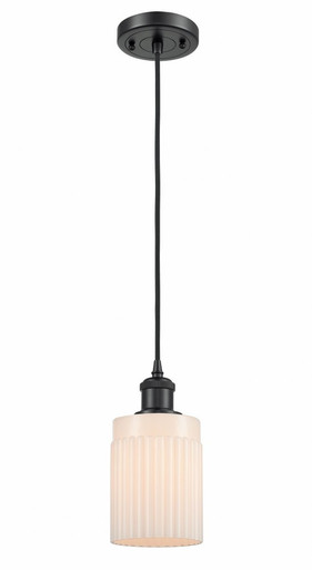 Hadley 1 Light Cord Hung Mini Pendant 9 and 4.5 Inch Wide by Innovations - 516-1P-BK-G341