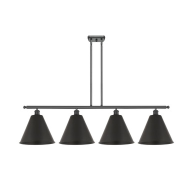 Berkshire Metal 4 Light Stem hung Island 13.5 X 50.25 by Innovations - 516-4I-BK-MBC-12-BK