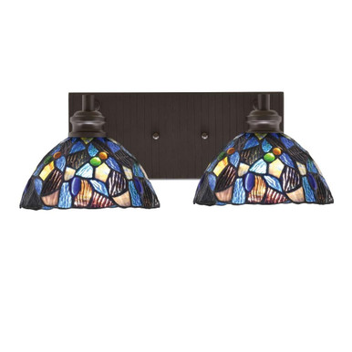 Edge 2 Light Vanity Light 6.75 Inch Wide by Toltec - 1162-BN-9905