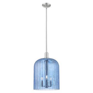 Bridal Veil 1 Light Mini Pendant 17.88 Inch and 12 Inch Wide by Innovations - 716-3S-SN-G559-12BL