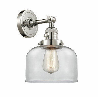 Bell 1 Light Adjustable Down Wall Sconce 12 and 8 Inch by Innovations - 203SW-PN-G72
