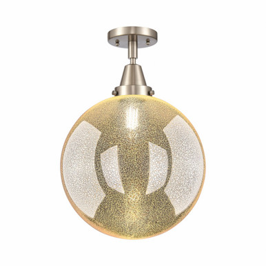 Beacon 1 Light Flush Mount 14.5 Inch Tall and 12 Inch Wide by Innovations - 447-1C-SN-G208-12