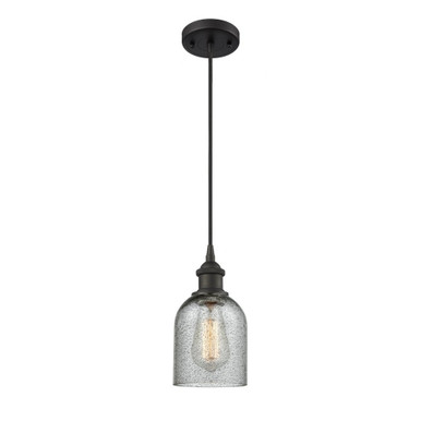 Caledonia 1 Light Cord Hung Mini Pendant 9 and 5 Inch Wide by Innovations - 516-1P-OB-G257