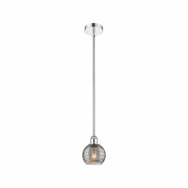 Athens Deco Swirl 1 Light Stem Mini Pendant 7.63 X 5.88 by Innovations - 616-1S-PC-G1213-6SM