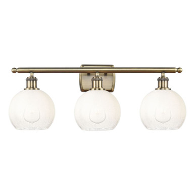 Brookhaven Globe 3 Light Bath Vanity 11.13 X 27.88 Inch Wide by Innovations - 516-3W-AB-G483-8OP