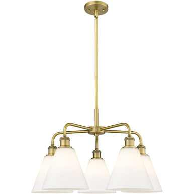 Berkshire Glass 5 Light Chandelier 15.5 Inch X 26 Inch Wide by Innovations - 516-5CR-GBC-8