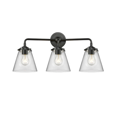Cone 3 Light Bath Vanity 9 Inch Tall and 24.25 Inch Wide by Innovations - 284-3W-G6