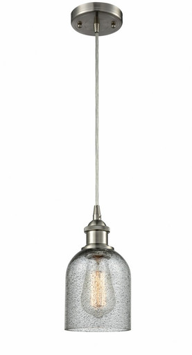Caledonia 1 Light Cord Hung Mini Pendant 9 and 5 Inch Wide by Innovations - 516-1P-SN-G257