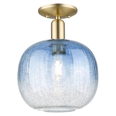 Brookhaven Sphere 1 Light Semi Flush Mount 13.5X10.5 Inch by Innovations - 716-1C-CB-G481-10SB
