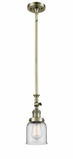 Bell 1 Light Adjustable Mini Pendant 11.63 X 5 Inch Wide by Innovations - 206-AB-G52