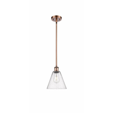 Berkshire Glass 1 Light Mini Pendant 10 Inch and 8 Inch Wide by Innovations - 516-1S-AC-GBC-84