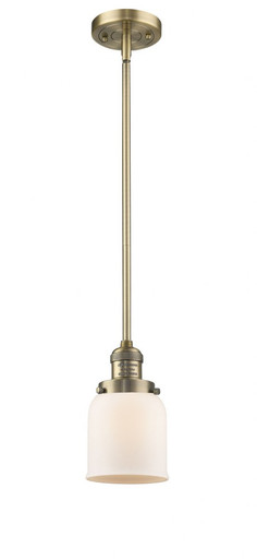 Bell 1 Light Stem Hung Mini Pendant 10 Inch and 5 Inch Wide by Innovations - 201S-BB-G51