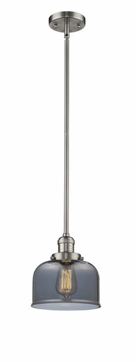 Bell 1 Light Stem Hung Mini Pendant 10 Inch and 8 Inch Wide by Innovations - 201S-SN-G73