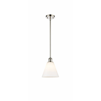 Berkshire Glass 1 Light Mini Pendant 10 Inch and 8 Inch Wide by Innovations - 516-1S-PN-GBC-81