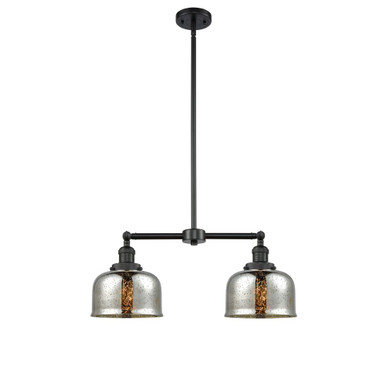 Bell 100W 2 LED Stem Adjustable Island 10 X 24 Inch Wide by Innovations - 209-BK-G78-LED