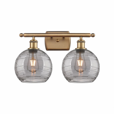 Athens Deco Swirl 2 Light Bath Vanity 10.88 X 18 Inch Wide by Innovations - 516-2W-BB-G1213-8SM