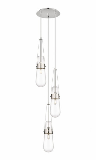 Milan 3 Light Medium Pendant by Innovations - 113-452-1P-PN-G452-4CL