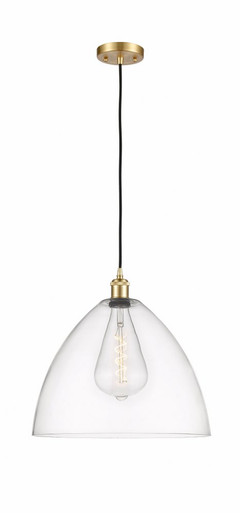 Bristol 1 Light Cord hung Pendant 17 Inch and 16 Inch Wide by Innovations - 516-1P-SG-GBD-162