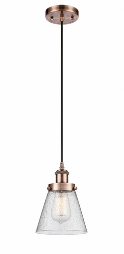 Cone 1 Light Cord Hung Mini Pendant 9 Inch and 6 Inch Wide by Innovations - 916-1P-AC-G64