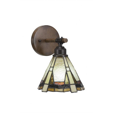Blacksmith 1 Light Vanity Light 9.5 Inch Tall by Toltec - 1751-7-95-