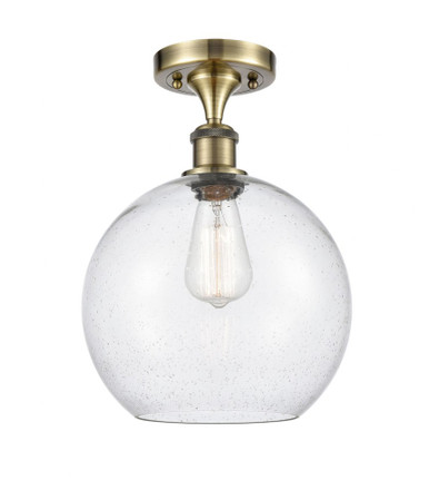 Athens 1 Light Semi Flush Mount 13.25 Inch and 10 Inch Wide by Innovations - 516-1C-AB-G124-10