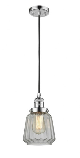 Chatham 1 Light Cord hung Mini Pendant 11.13 and 7 Inch Wide by Innovations - 201C-PC-G142