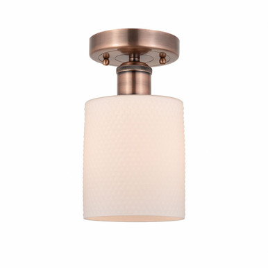 Cobbleskill 1 Light Semi Flush Mount 11 Inch and 5 Inch Wide by Innovations - 616-1F-AC-G111