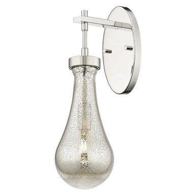 Owego 1 Light Glass Wall Sconce 16.5 Inch and 5.13 Inch Wide by Innovations - 451-1W-PN-G451-5ME