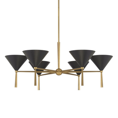 Cortan 6 Light Chandelier 15.25 Inch Tall and 36 Inch Wide by Minka Lavery - 10316-855