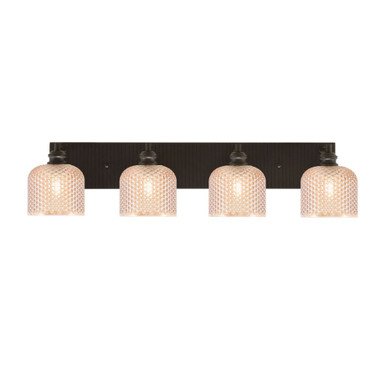 Edge 4 Light Dome Bath Bar 8 Inch Tall and 33.5 Inch Length by Toltec - 1164-ES-4613
