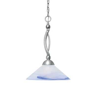 Bow 1 Light Chain Hung Pendant 18.75 Inch Tall and 16 Inch Wide by Toltec - 271-BN-514