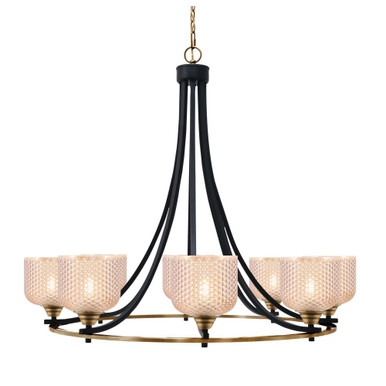 Paramount 8 Light Dome UpLight Dome Chandelier 28.75 X 33.25 Inch by Toltec - 3408-4613